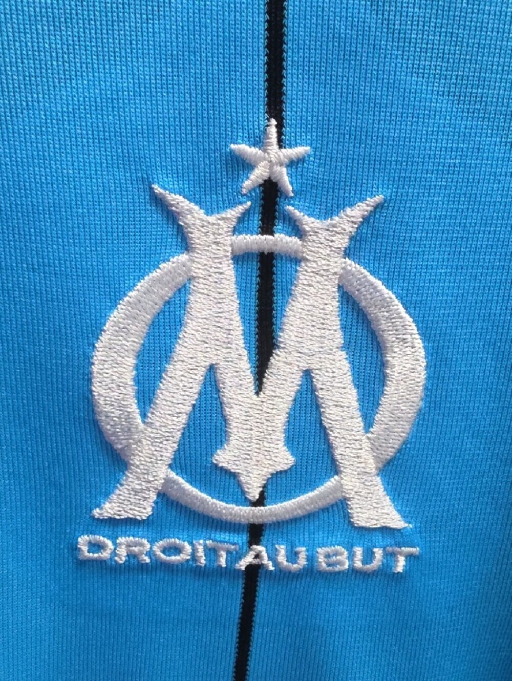 adidas Men's OM Black and Blue Football Jersey - Picture 2 of 12